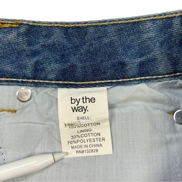 Revolve by the way. Distressed Ripped Split Hem Button Fly Cut Off Shorts 28 - Picture 4 of 7